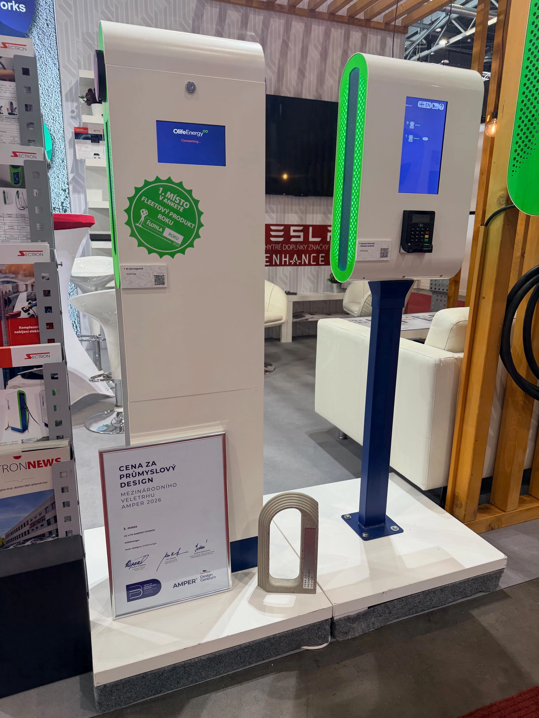 Bringing home an industrial design award from AMPER