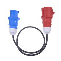 Adaptor CEE 5pin 32A - CEE 3pin 32A 230V 1m
