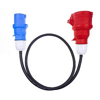 Adaptor CEE 5pin 16A - CEE 3pin 16A 230V 1m