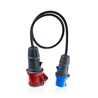 Adaptor CEE 5pin 16A - CEE 3pin 16A 230V 1m