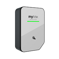MyBox PLUS 22kW - white glass, RFiD, cable Type 2, 5m