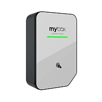 MyBox PLUS 22kW - white glass, RFiD, socket