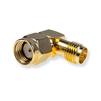 Connector Adaptor RP-SMA(pin f) to RP-SMA(pin m) Right Angle