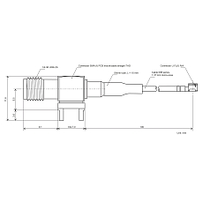 U.FL(f) to SMA(f) PCB mount/cable straight THD, LP-088 10cm