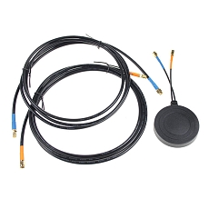 Antenna GSM/UMTS/LTE/GPS/GLONASS Adhesive R40, 2x RG174/10cm/SMA(m), 2x Cable Ext. SMA f/m .195/2m