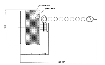 N(m) dust cap with chain, IP67