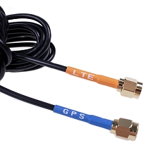 Antenna LTE/GPS Screw Mount R36, 2x SMA(m), 2x RG174/3m