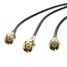 Antenna GPS/LTE/WiFi Screw Mount E008, 2x SMA(m), 1x RP-SMA(pin f), 3x RG174/0.3m