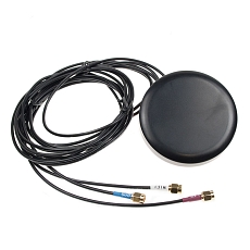 Antenna GPS/LTE/WiFi Screw Mount E008, 2x SMA(m)/RP-SMA(pin f), 3x RG174/1.6m