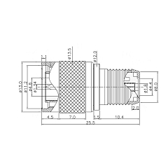 Antenna Connector Adapter TNC(m) to F(f)