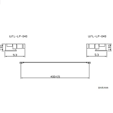 RF cable adaptor U.FL(f) to U.FL(f), LP-040, 40 cm