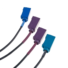 Antenna LTE MIMO/GNSS/WiFi Adhesive E316LM, 2.5 dBi, 1x FAKRA C (GNSS) 2x FAKRA D (LTE) 1x FAKRA Z (WIFI), 4x RG174/2m