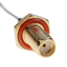 RF cable adaptor U.FL(f) to SMA(f), LP-040, 10 cm, Heat shrink tubing