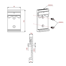 Zestaw do montażu na szynie DIN do routerów Robust