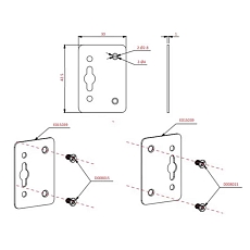 Zestaw uchwytów na szynę DIN do routerów Robustel, Zestaw uchwytów na szynę DIN do routerów Robustel,