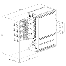Ethernet PoE+ switchTeltonika TSW040, drawing