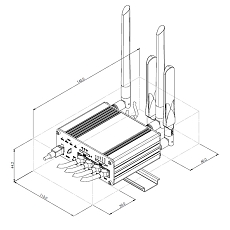 Router Teltonika RUTX11 do taboru kolejowego, wymi