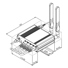 Router LTE Teltonika RUTM10, rysunek, ethernet
