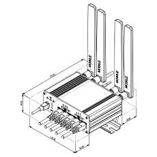 Teltonika RUTM59 Cellular 5G Router, drawing