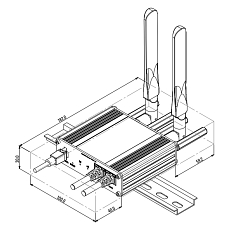 Powerful Teltonika RUTM30 5G router,drawing