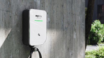 MyBox PLUS 22kW - bílé sklo, RFiD, spiral cable Type 2, 4m