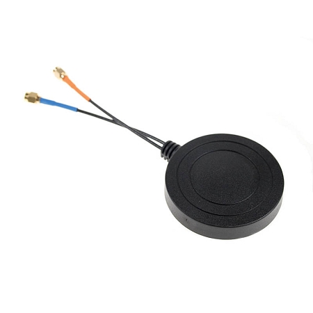 Antenna GSM/UMTS/LTE/GPS/GLONASS Adhesive R40, 2x RG174/10cm/SMA(m), 2x Cable Ext. SMA f/m .195/2m
