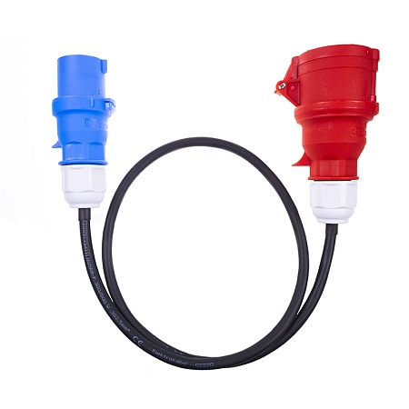 Adaptor CEE 5pin 16A - CEE 3pin 16A 230V 1m