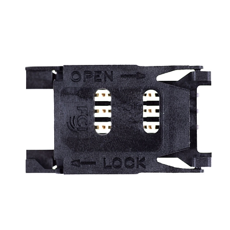 SIM card reader, tip out (Amphenol FCI 7111S2015X02LF)