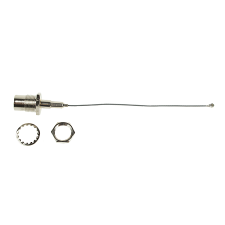 RF cable adaptor U.FL(f) to FME(m) blkh., LP-040, 10 cm