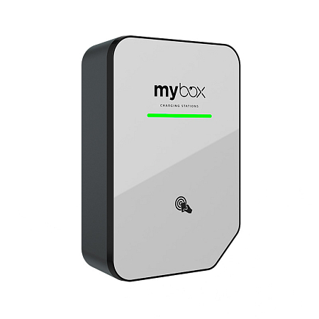 MyBox PLUS 22kW - bílé sklo, RFiD, spiral cable Type 2, 4m