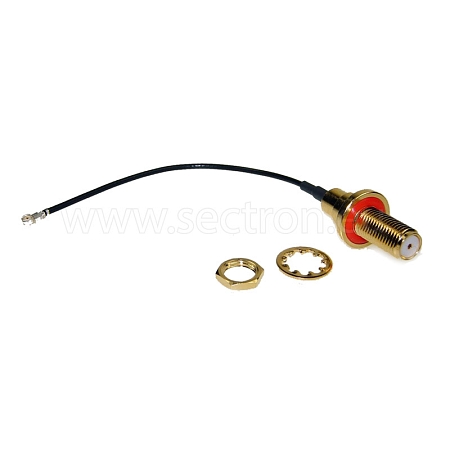 SMA bulkhead JACK to U.FL JACK switch, IP67, 10 cm Hirose 088, U.FL