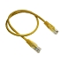 Ethernet cable, cross, round, yellow, 1.5 m